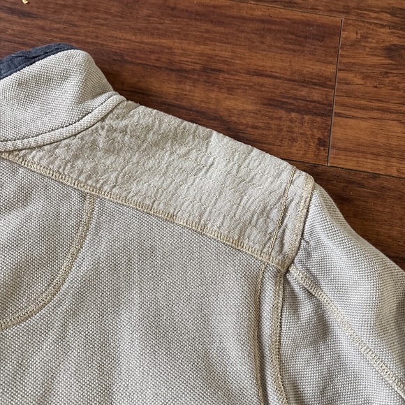 Carbon 2 Cobalt 9 Yards Textured Henley Pullover Sweatshirt Mens sz Large - Picture 9 of 10